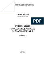 PSIHOLOGIE ORGANIZATIONALA Si Manageriala Note de Curs Ciprian Raulea