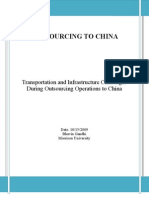 Outsourcing To China - Infrastructure and Transportation Challenges