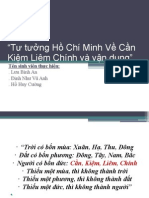 Nhận thức về cần kiệm liêm chính theo quan điểm của Hồ Chí Minh