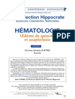 La Collection Hippocrate: Hématologie