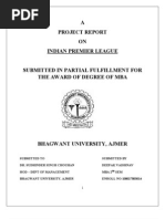 Download A Project Report on Indian Premier League Submitted in Partial by deepak Vaishnav SN21731743 doc pdf