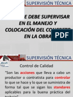 Supervision Tecnica 2014-2 Lo Que Se Debe Supervisar Del Concreto en Obra