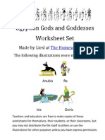 Egyptian Gods and Goddesses Worksheets by Liesl TheHomeschoolDen
