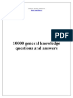 10000 General Knowledge Questions and Answers