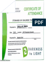 Darkness To Light Certificate