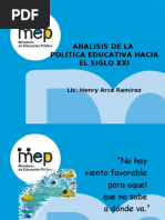 Política Educativa SIGLO XXI