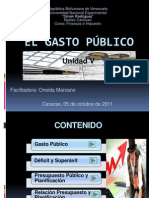 Unidad V Gasto Público 2011 (PROF ONEIDA)