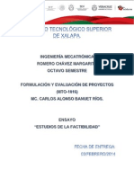 Análisis de factibilidad de proyecto empresarial