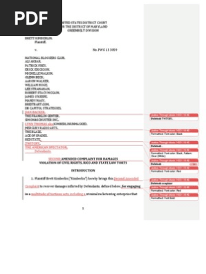 Kimberlin V Nbc Tracked Redline Redacted Communication Violence