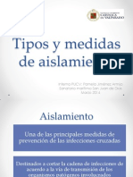 Tipos y medidas de aislamiento hospitalario