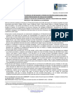 Comunicado Sobre Rechazo A Prisión Domiciliaria para Procesados en Huelga de Hambre - Caso Curuguaty