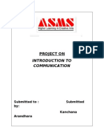 Project On: Introduction To Communication