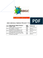 Ieee 2009 Multimedia Project Titles in Java