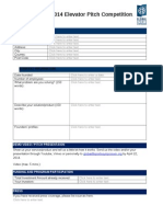 Global Sports Symposium 2014 Pitch Competition Application