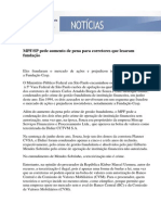 MPF SP Pede Aumento de Pena para Corretores Que Lesaram Fundação