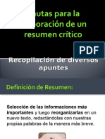 Elaboracion de Resumen Critico