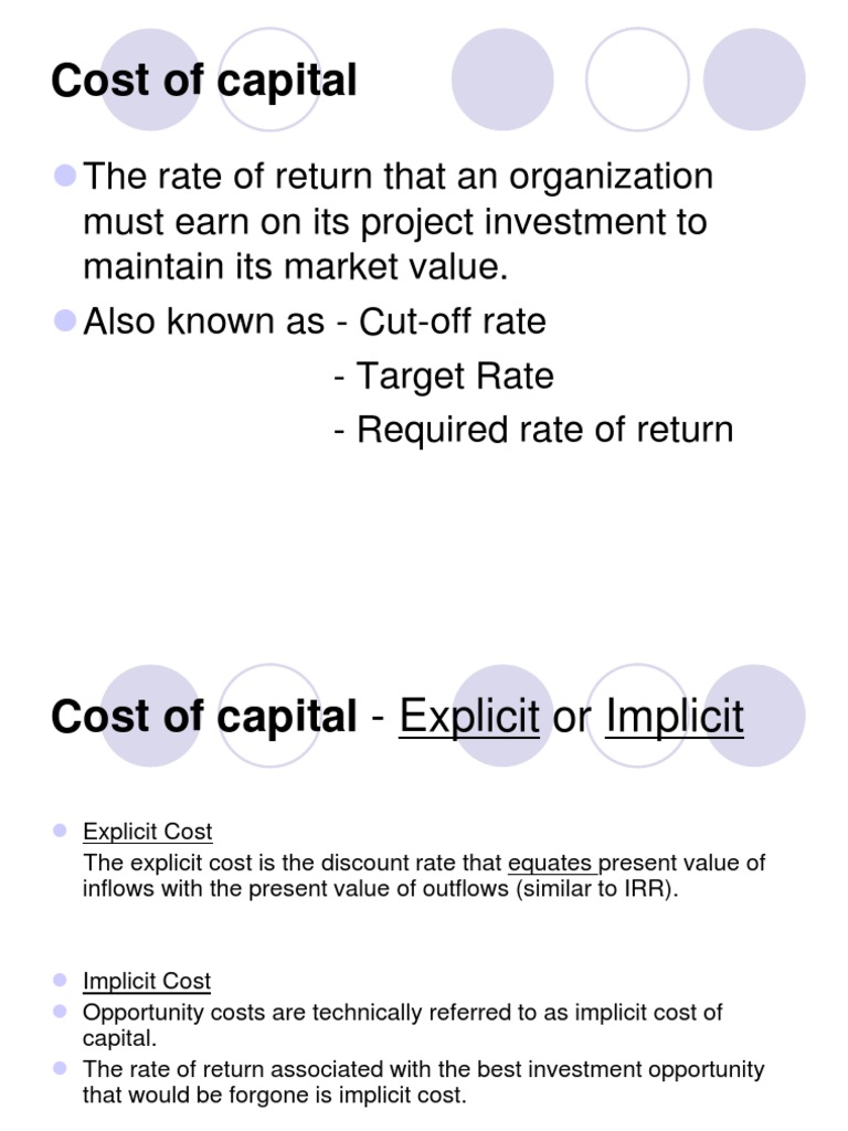 Cost of Capital | PDF | Cost Of Capital | Dividend