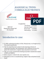 The Paradoxical Twins: Acme and Omega Electronics: Compiled By:-MGT 527 Organization Change and Development