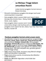 Pembentang Ke 3 - Bahasa Melayu Tinggi Dalam Komunikasi Rasmi (1) - K.rima