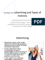 Ethics in Advertising and Types of Instincts