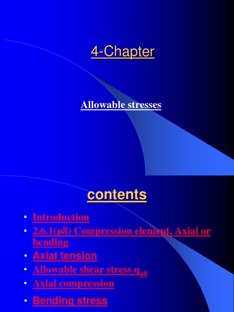 Chapter4-Allowable Stresse | PDF