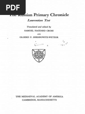 Primary Chronicle Of The Kievan Rus Pdf