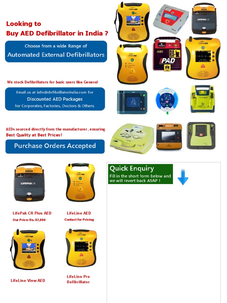 AEDs Buy Automated External Defibrillator India Defibrillator Price