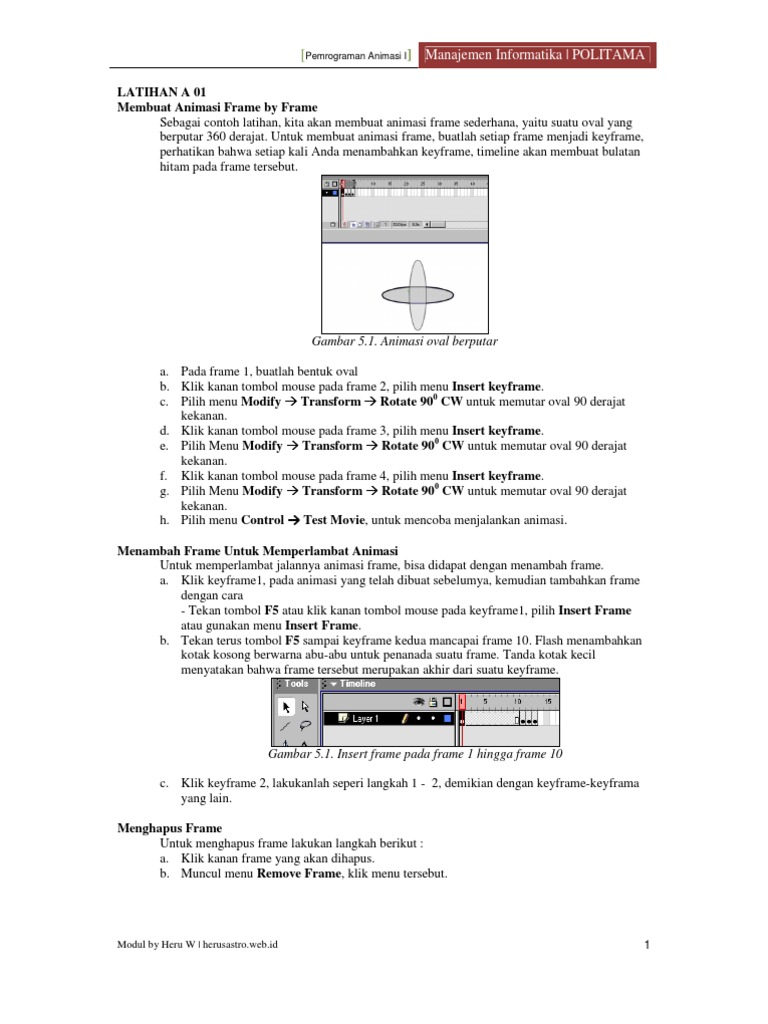 Membuat Animasi Frame by Frame | PDF