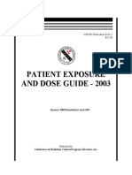 Patient Exposure and Dose Guide - 2003: CRCPD Publication E-03-2 $15.00
