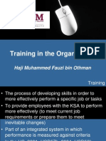 Training in The Organization: Haji Muhammed Fauzi Bin Othman