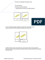 Vegetable Nomenclature Cards