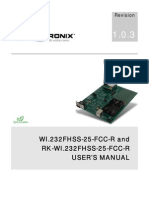 WI.232FHSS-25-FCC-R and RK-WI.232FHSS-25-FCC-R User'S Manual