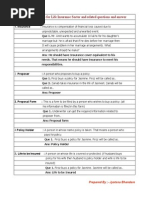 Important Points For Life Insurance Sector and Related Questions and Answer