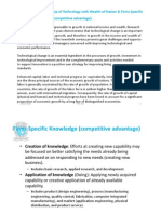 Relationship of Technology With Wealth of Nation & Firms Specific Knowledge (Competitive Advantage)