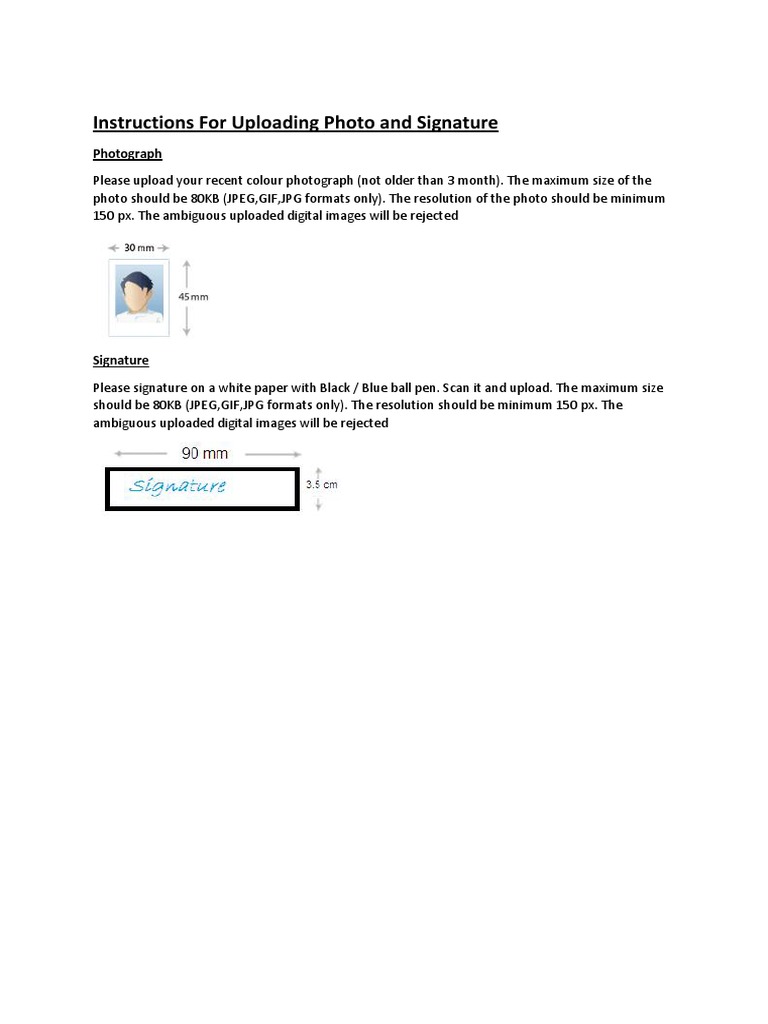 Photo & Signature Upload Guide | PDF