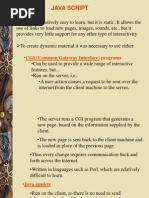 Java Script: - CGI (Common Gateway Interface) Programs