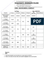 Academic Monitoring Format: Shri Shankaracharya Engineering College