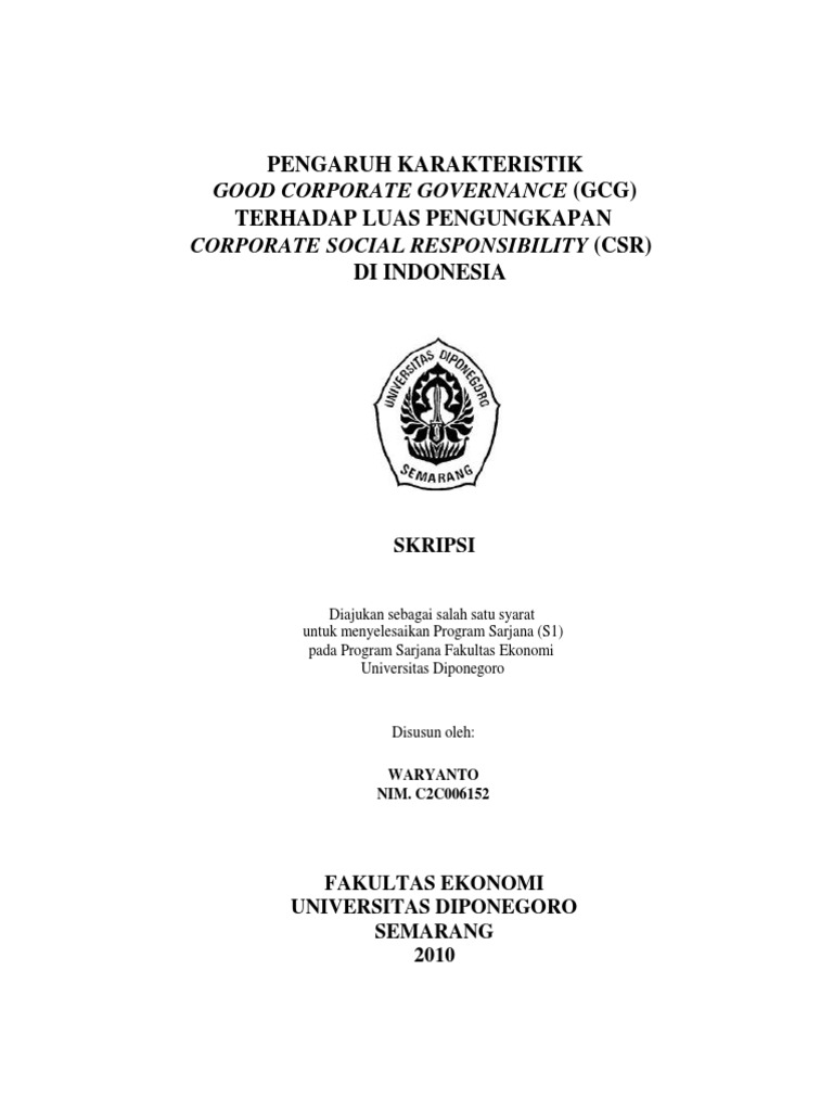 Akuntansi Gcg Dan Csr