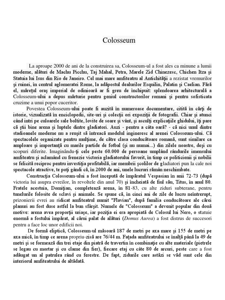 Colosseum | PDF