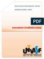 Calendário academico 2013