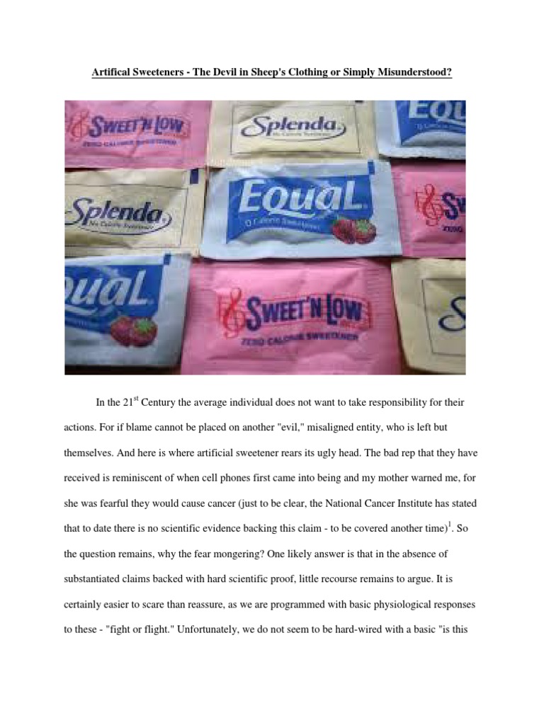 Artificial Sweeteners Essay