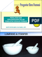 Peralatan & Perlengkapan DLM Membuat Sediaan Farmasi