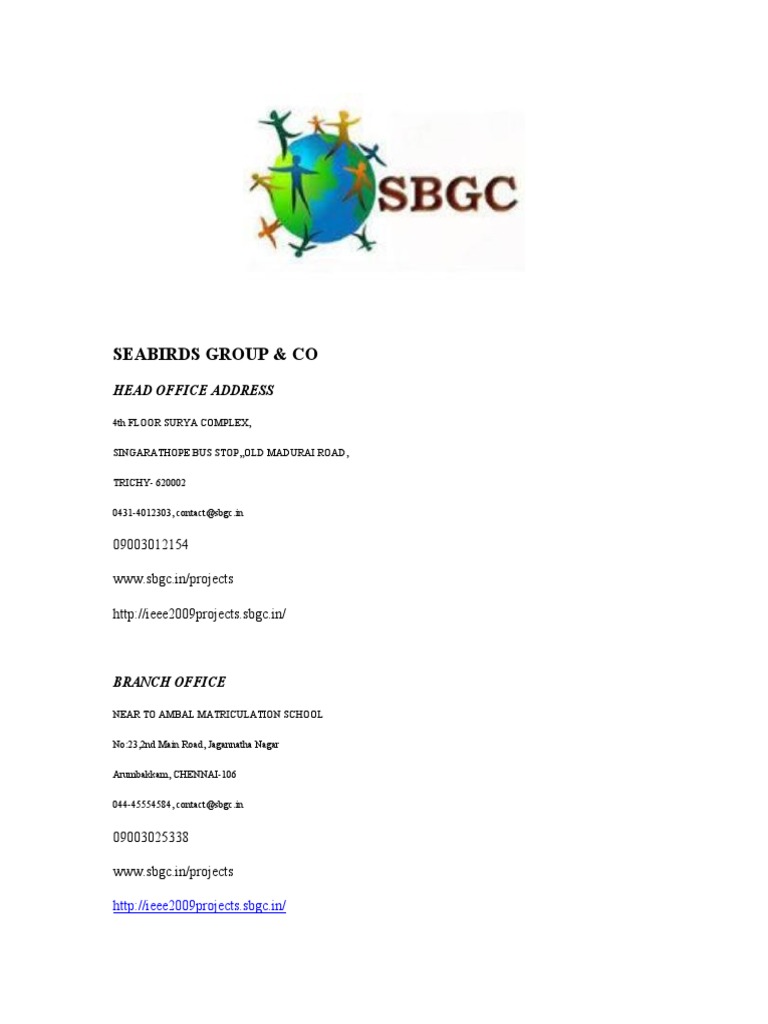 SBGC IEEE Projects in Chennai | PDF | Computer Network | Computing