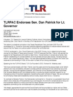 TLRPAC Endorses Sen. Dan Patrick For Lt. Governor
