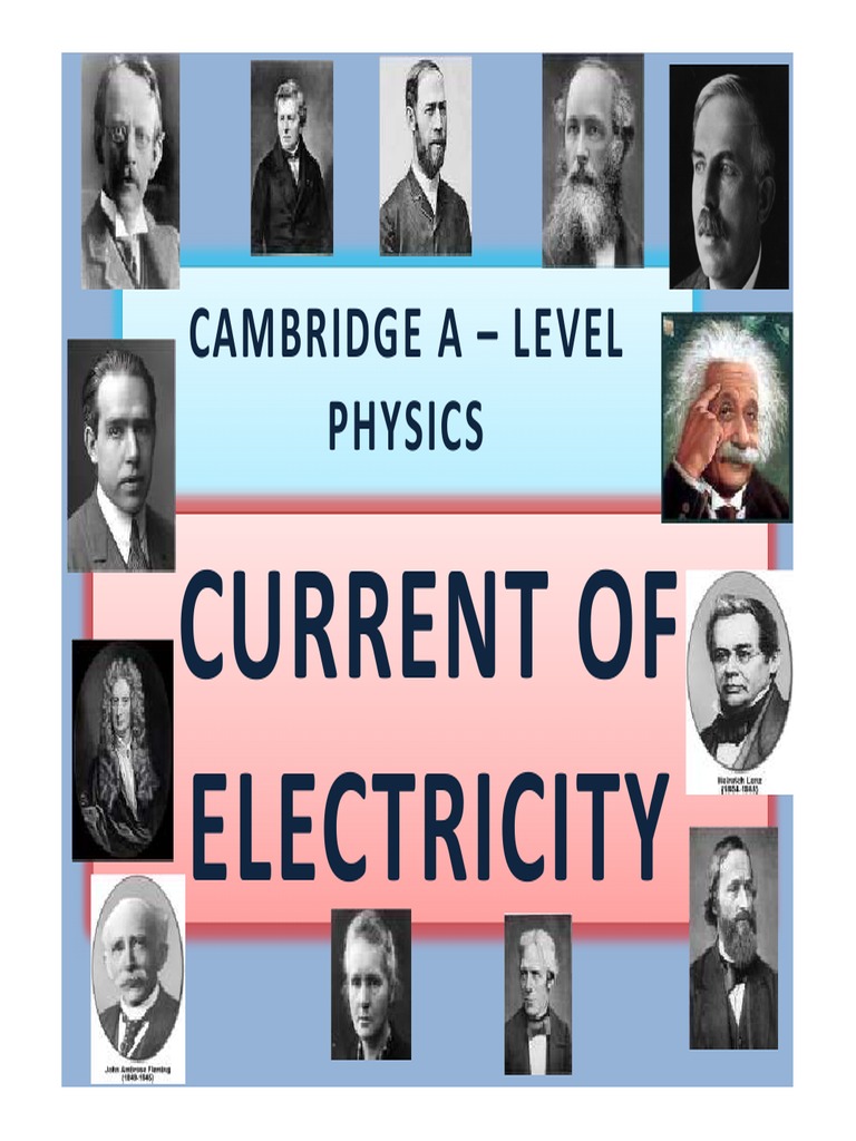 A-Level Physics: Electricity Concepts | PDF | Electric Current ...