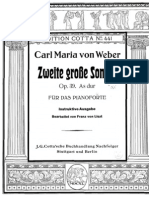 Weber - Sonata Per Pianoforte in La B MGG - Op. 69