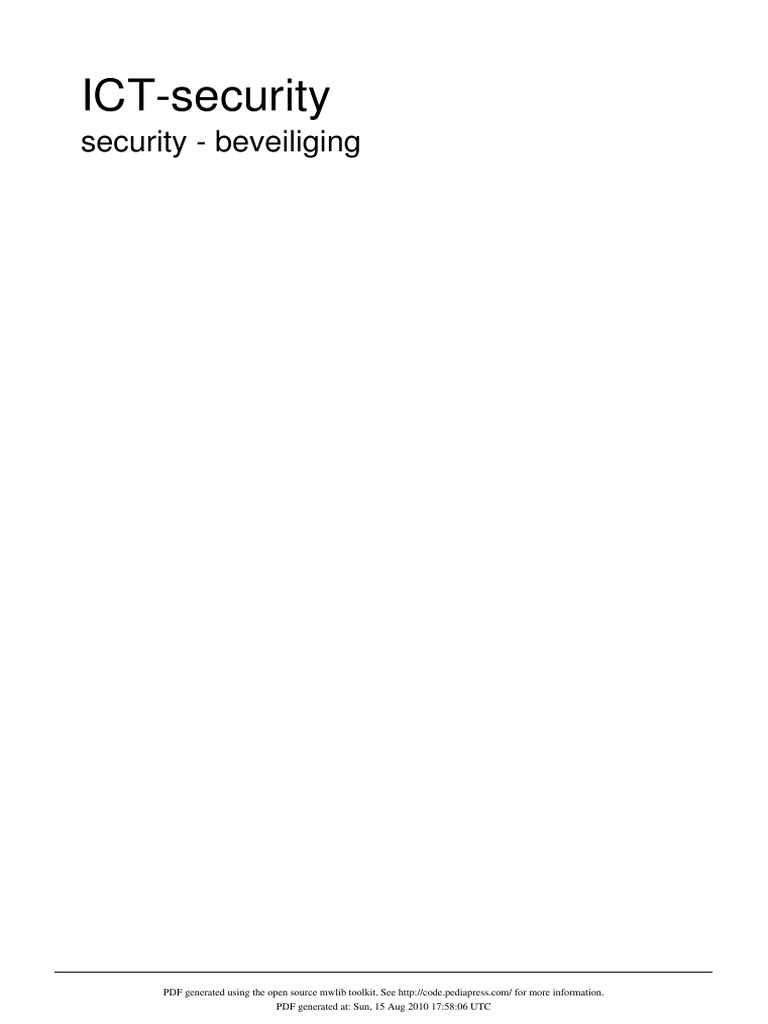 Wiki ICT Security - PHP | PDF | Risk | Computer Security