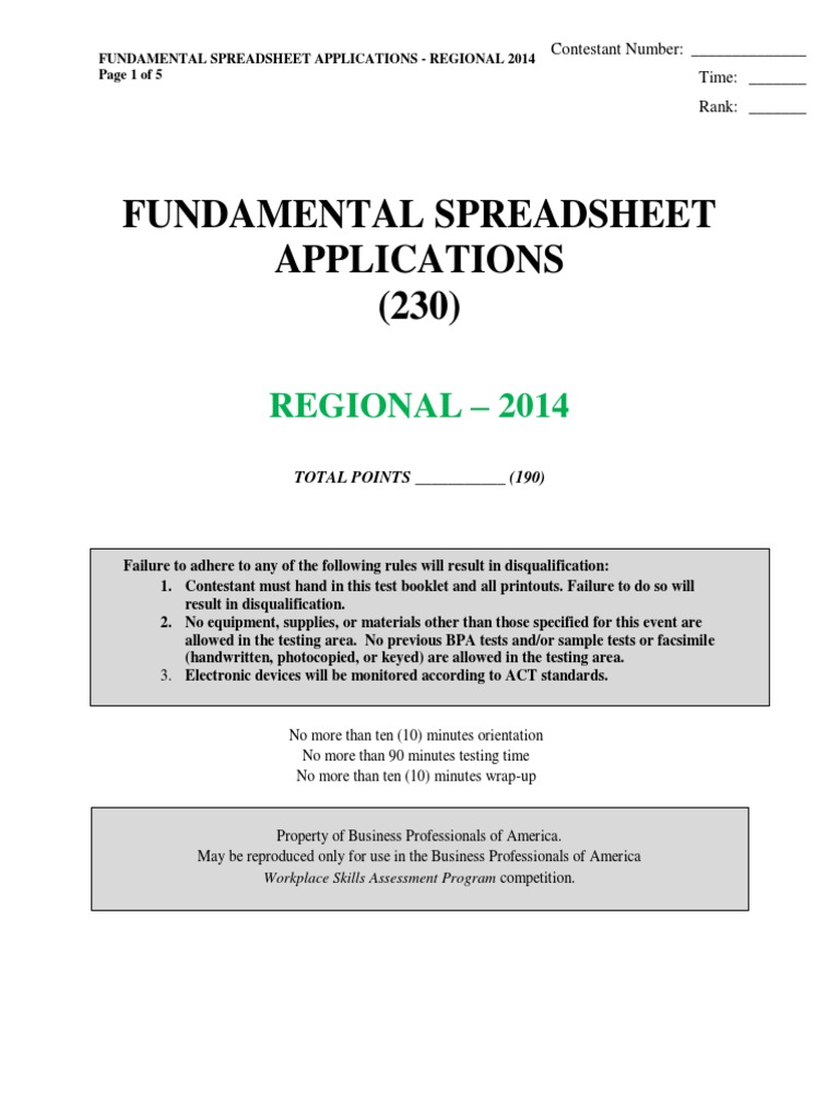 230 fundamental spreadsheet applications r 2014 Chart Spreadsheet