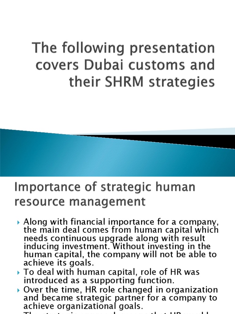 SHRM Human Resource Management Strategic Management