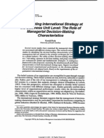 The Role of Managerial Decision-making Characteristics